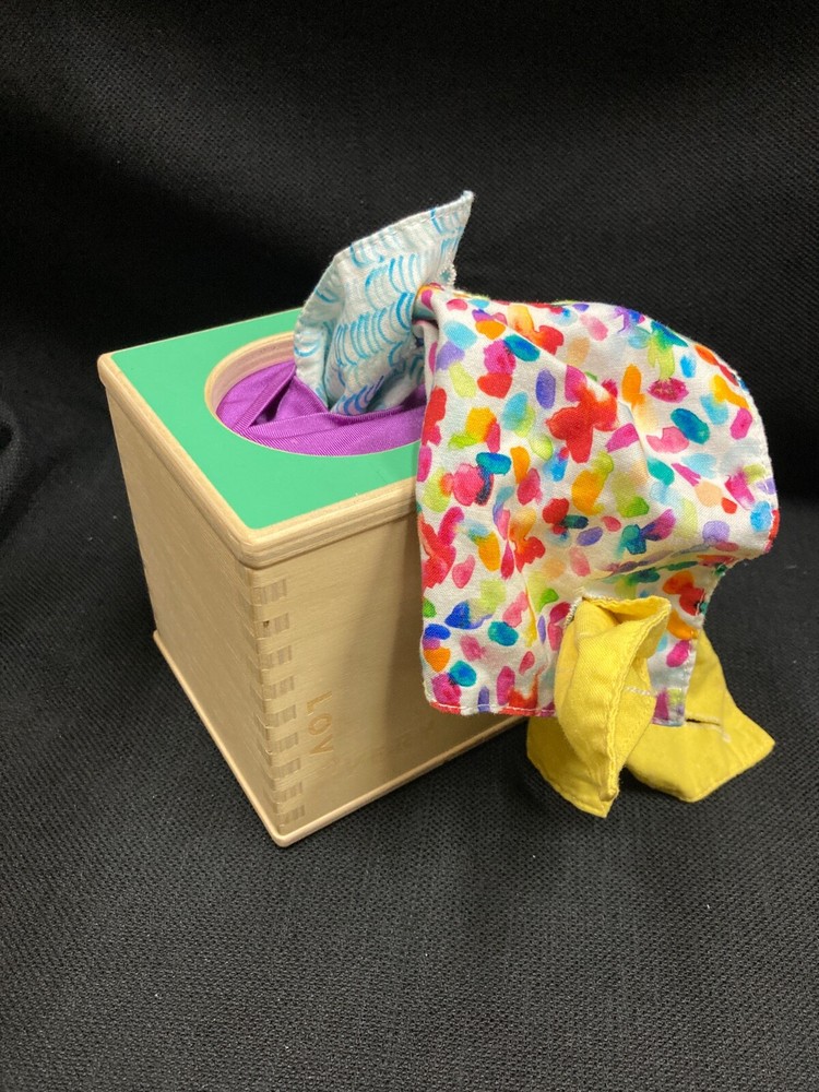 Lovevery Magic Tissue Box & 4 Tissues; Sensory Play Montessori Kit;  6-12 Months