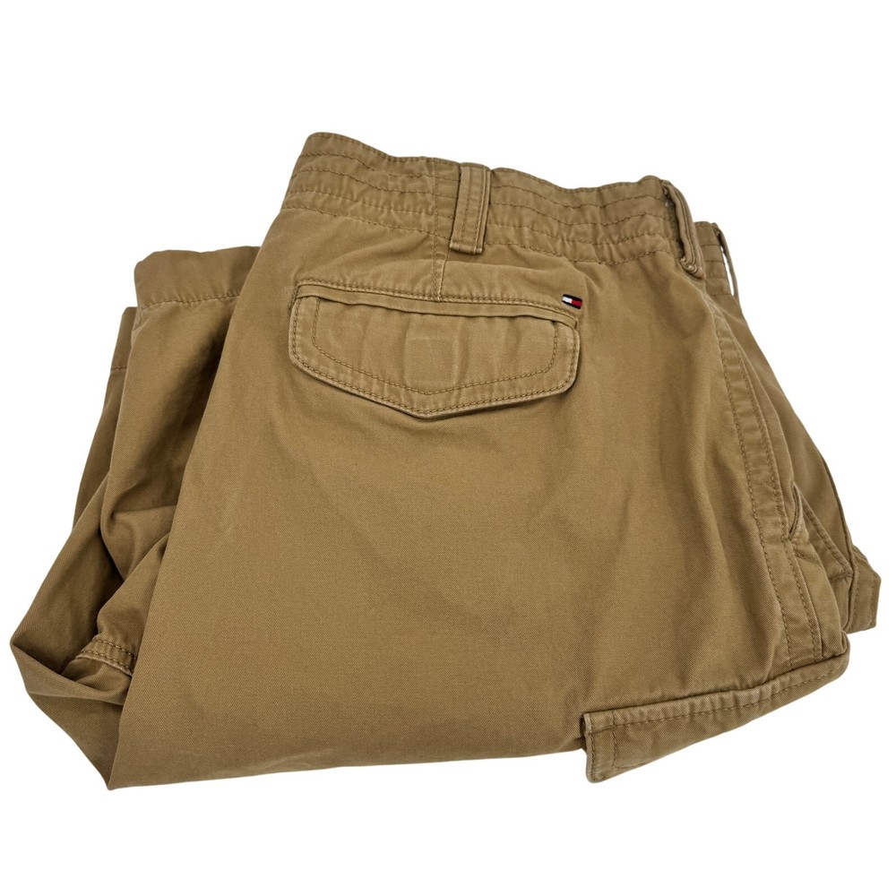 Tommy Hilfiger Shorts Mens 38 (38x9 ACTUAL) Brown Cargo Magnet Close Easy Access