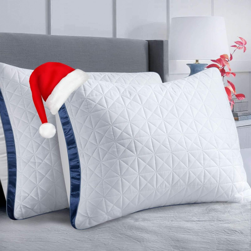 Pillows Queen Size Set of 2, Queen Pillows 2 Pack, Cooling Hotel Luxury Pillo...