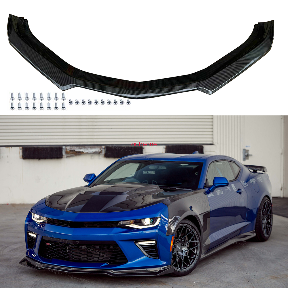 Carbon Front Lip Splitter Spoiler for 2016-24 Chevy Camaro SS LS LT RS