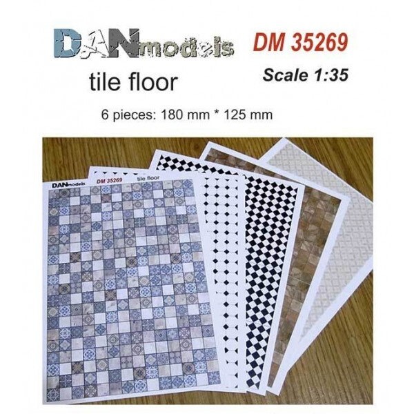 Material for Dioramas Tiled Floor Cardboard Printing Dan Models 35269 Scale 1:35
