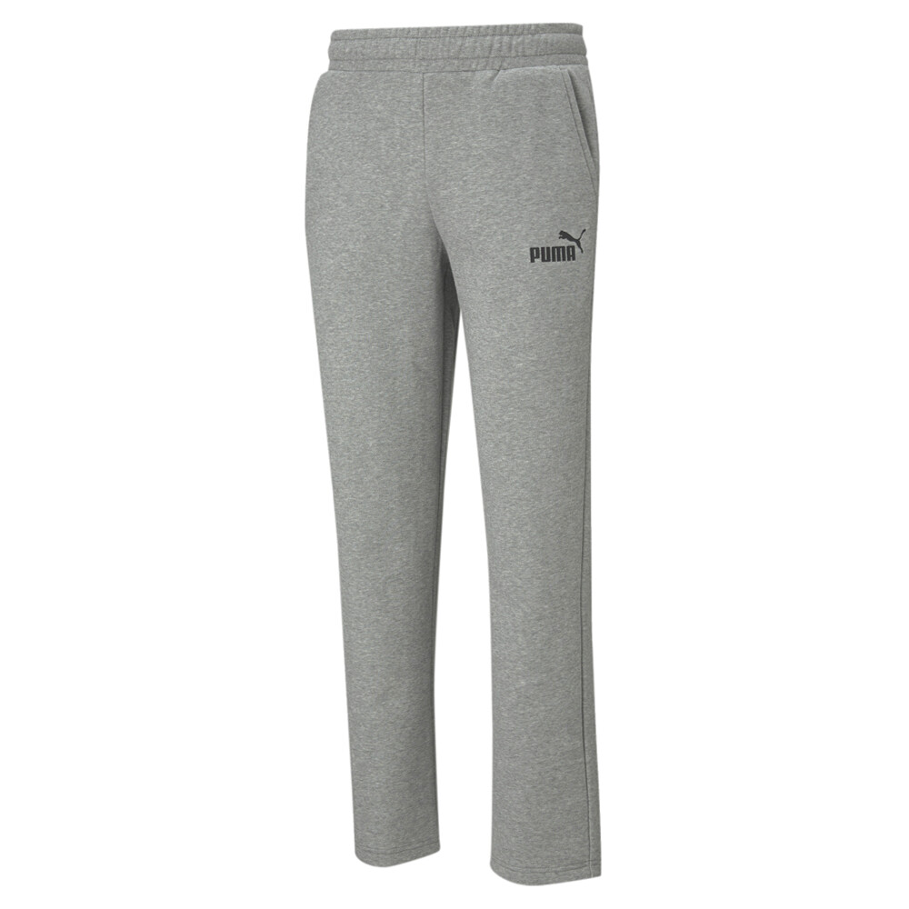 Puma Mens Slim Fit Drawstring Sweatpants Grey Athletic Casual Bottoms