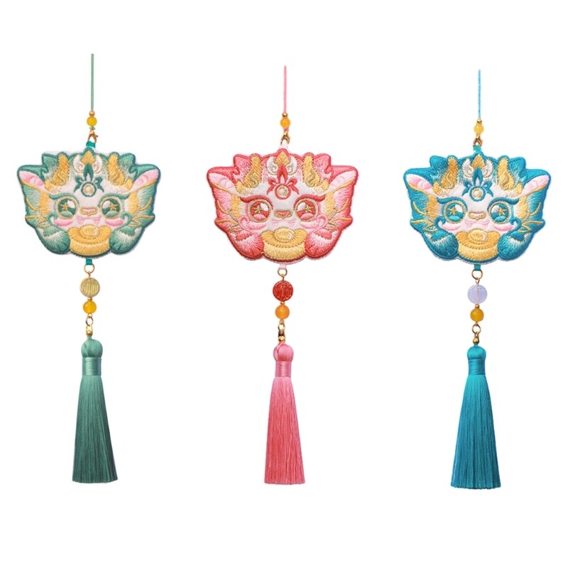 2024 Chinese Dragon Year Embroidered Jewelry Sachet Bag for Girls