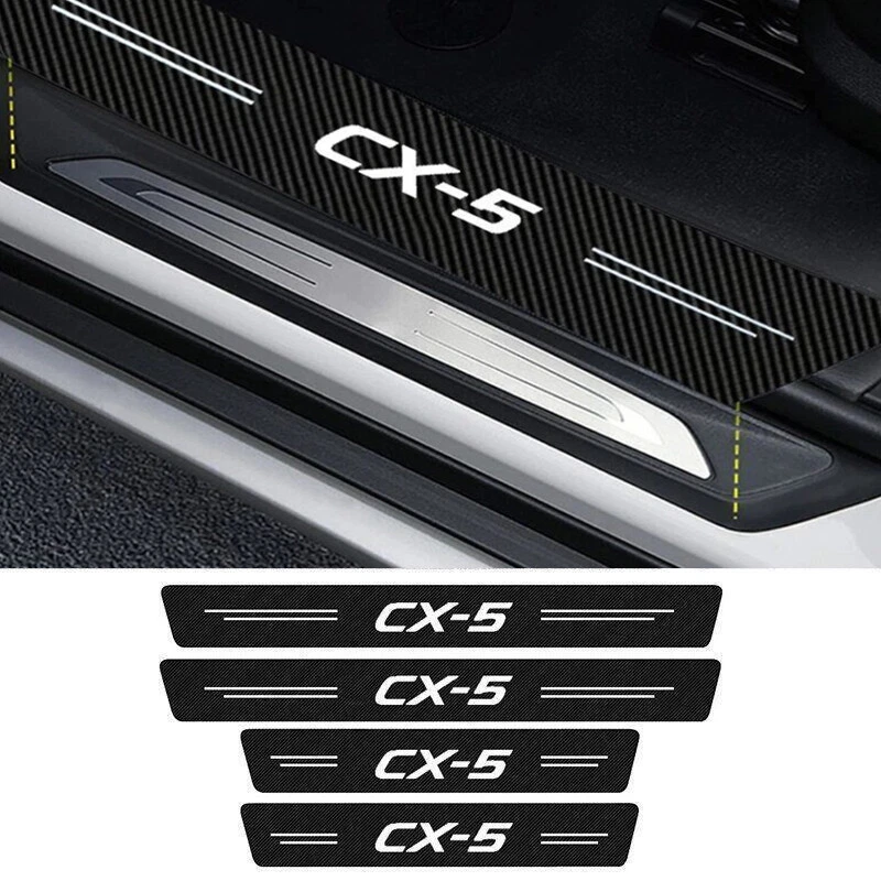 For Mazda CX-5 Car Door Plate Sill Scuff Cover Anti Scratch Protector Stickers