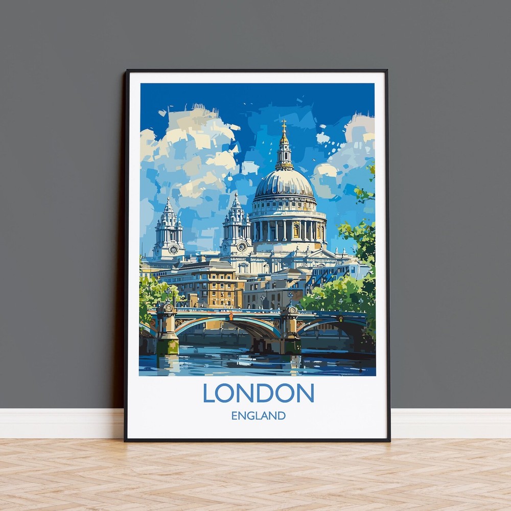 London Travel Print Wall Art Travel Poster Of London London Art Lovers Gift St