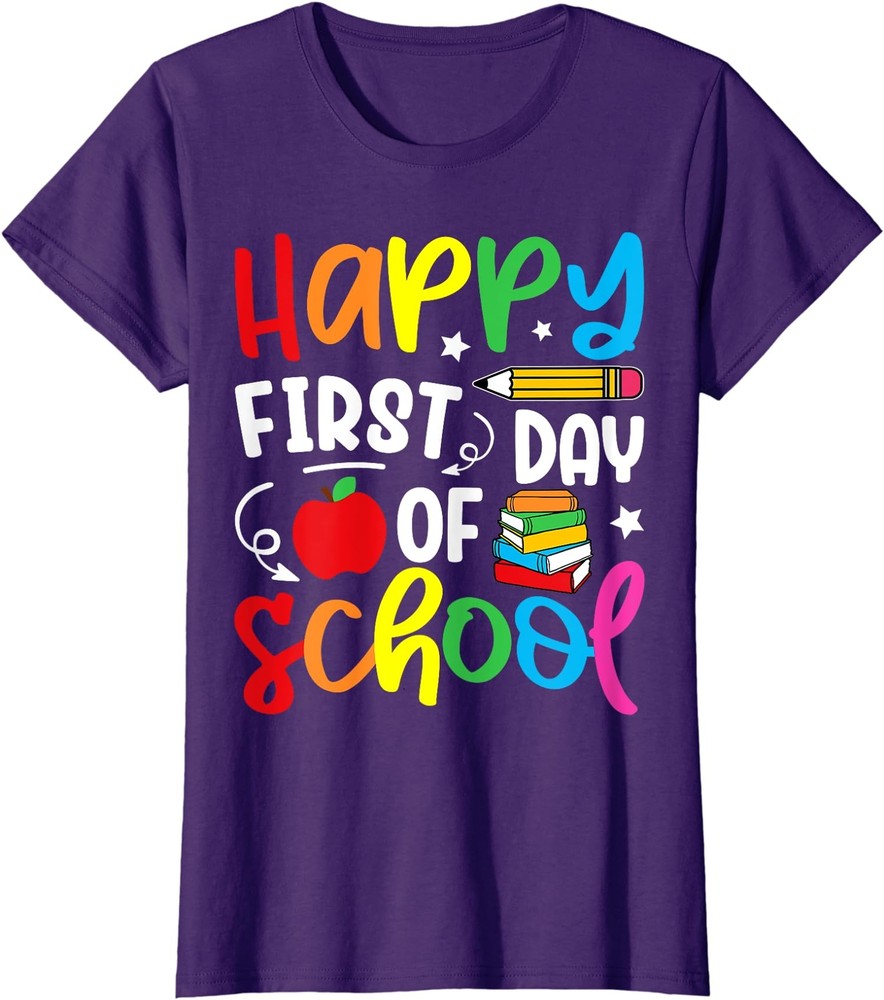 Back To School Teacher First Day Of School Kids Ladies' Crewneck T-Shirt-image