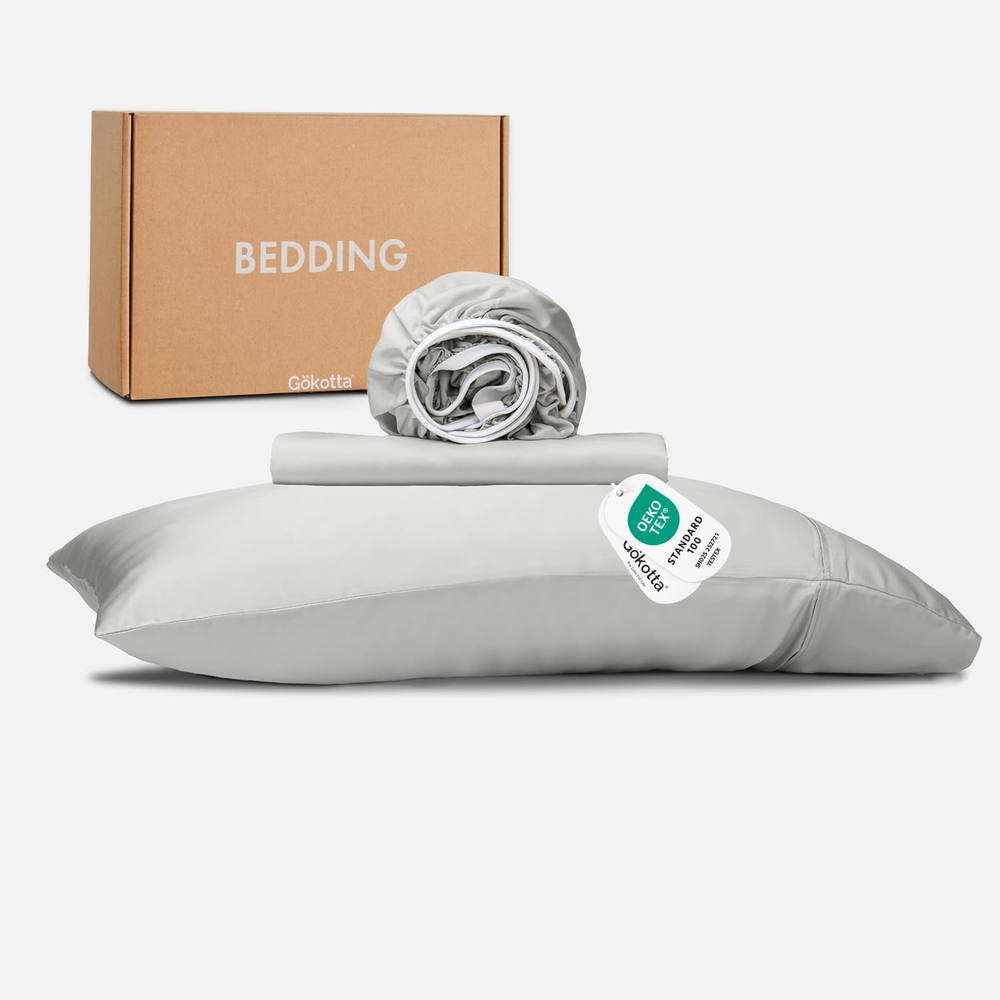 Twin Size Cooling Bamboo Rayon Bed Sheets 3-Piece Set for Hot Sleepers