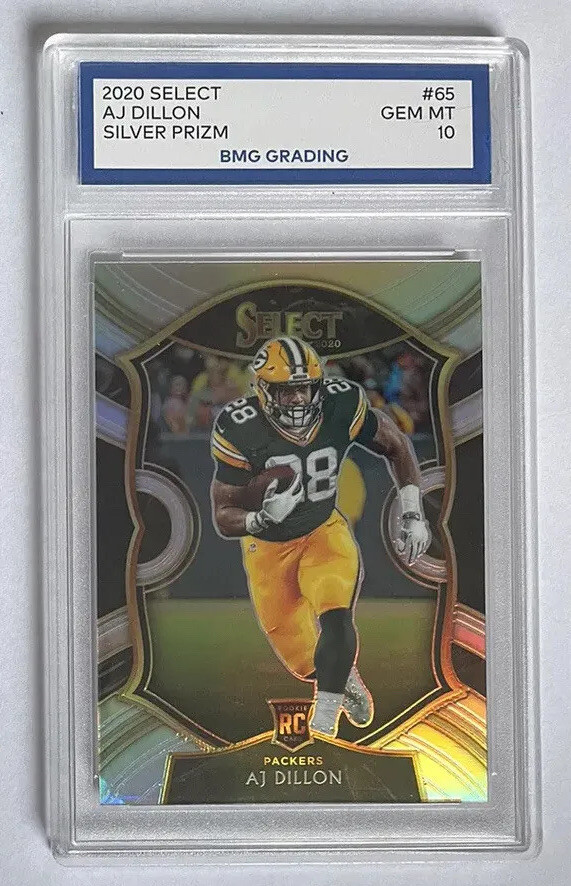 2020 Panini Prizm Concourse AJ Dillon Rookie Silver GEM MINT 10 Card #65