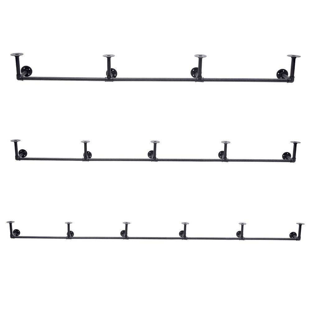 Industrial Pipe Bar Foot Rail Iron Pipe Handrail For Wall Furniture DIY Parts