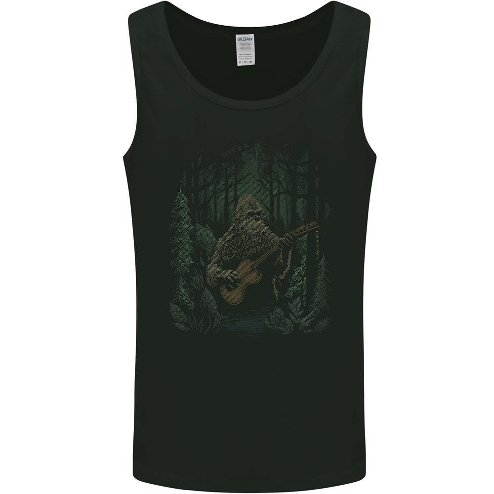 Bigfoot Playing the Guitar Mens Vest Tank Top