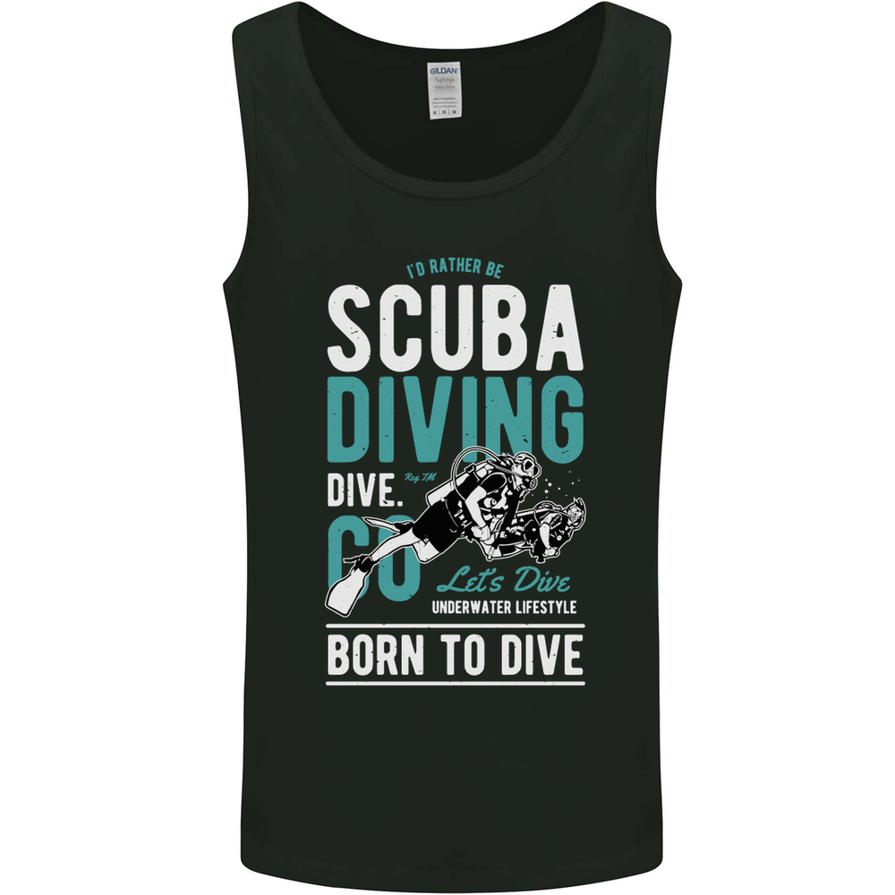 Id Rather Be Scuba Diving Diver Funny Mens Vest Tank Top