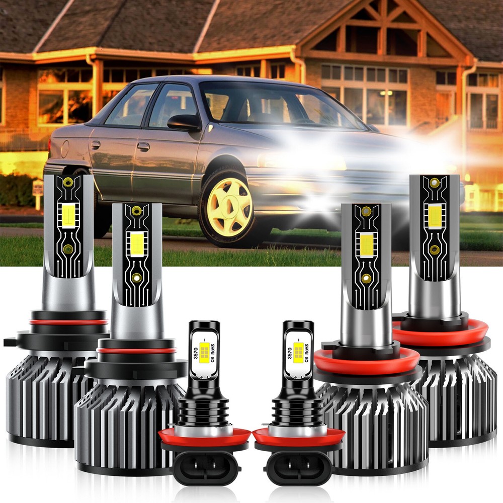 For Mercury Sable 2008-2009 Combo LED Headlight Hi/Low + Fog Light Bulbs Kit