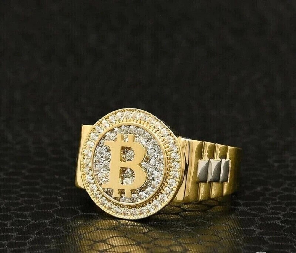 14k Gold Plated Lab Diamond Hip Hop Men's Engagement Ring