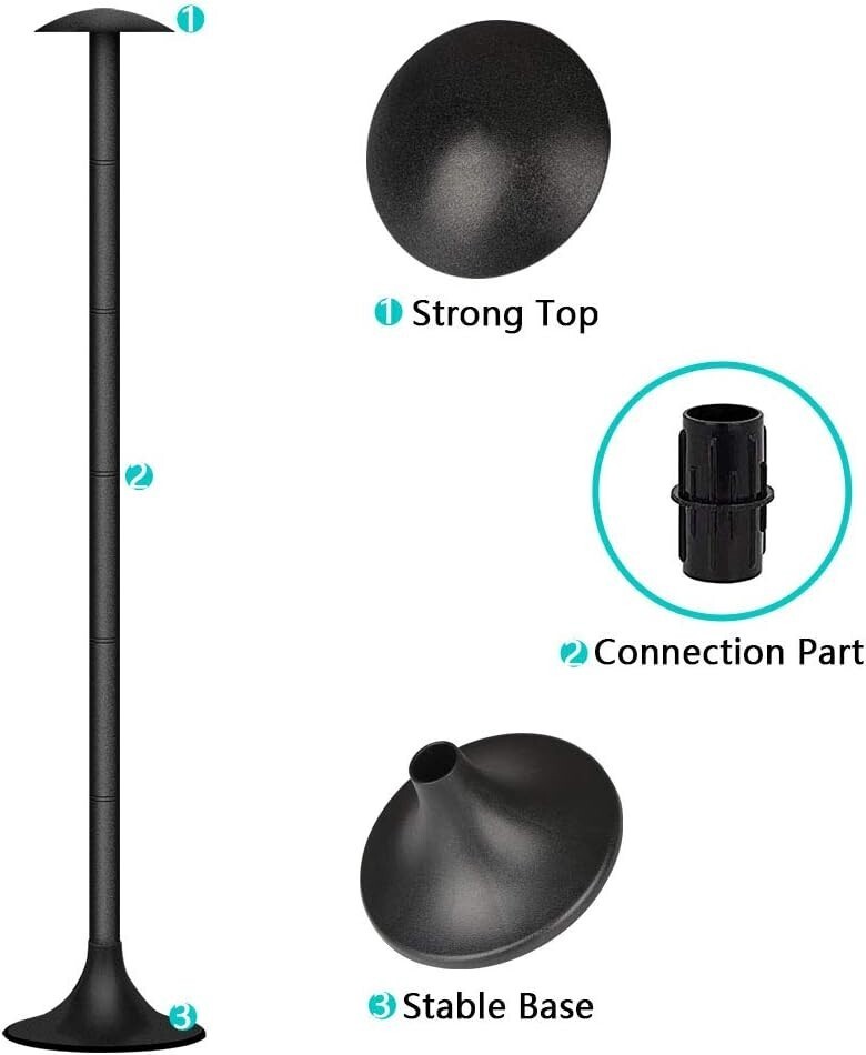 Adjustable ABS Pontoon Boat Cover Support Pole by iCOVER