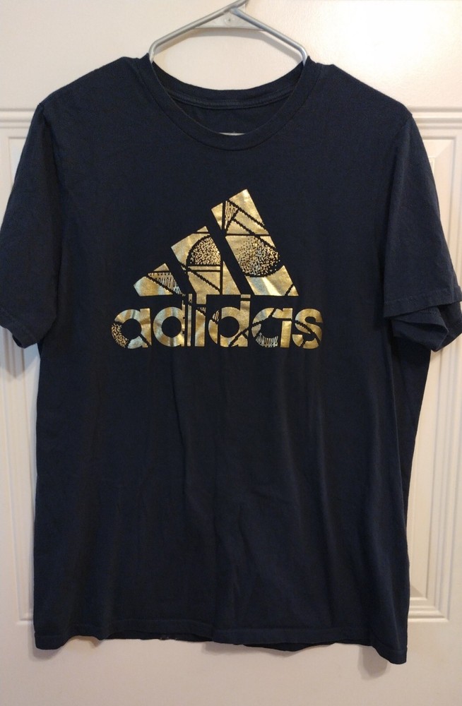 Adidas Amplifier Shirt Large Preowned Black Gold BG6