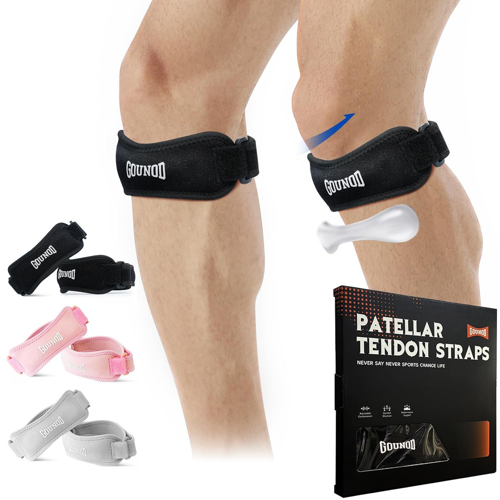 Patellar Tendon Support Strap 2 Pack,Knee Strap for Knee Pain Relief,Patella Ban