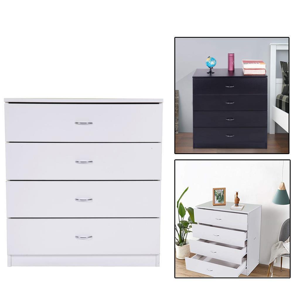 4 Drawer Dresser for Bedroom Sliver Handle Storage Chest of Drawer Organizer