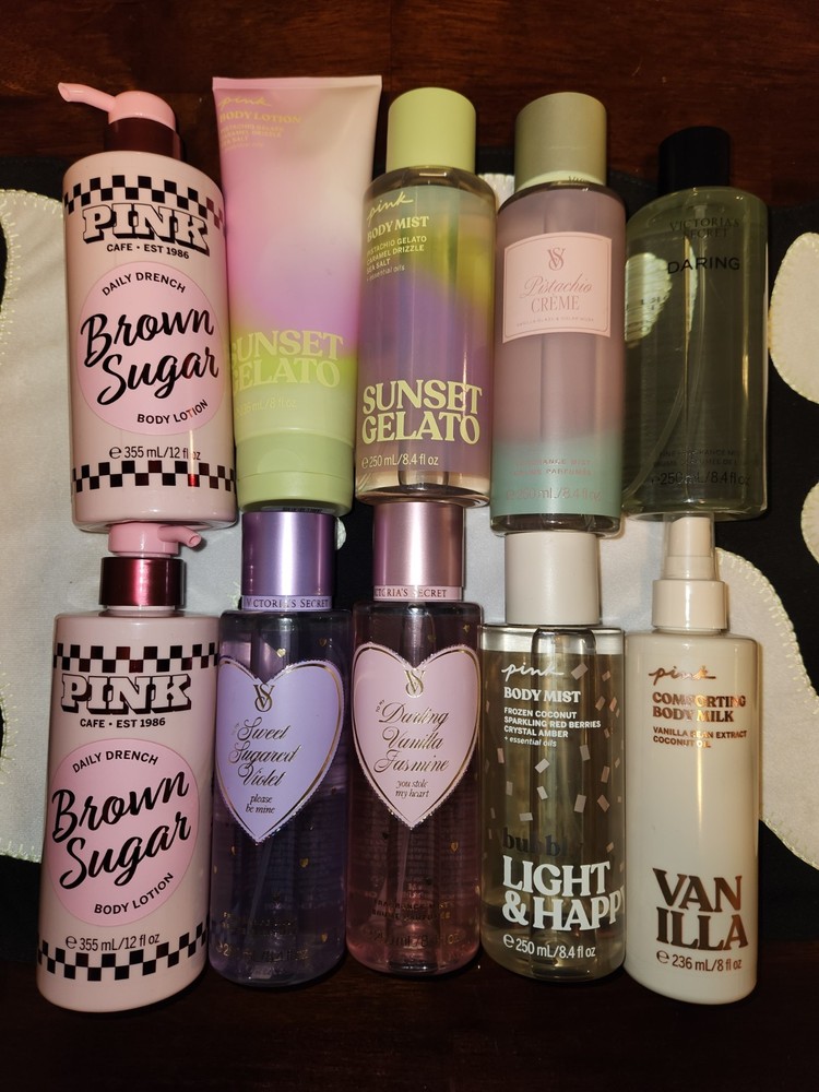 Victoria's Secret & Pink Mixed Lot Of 10 Items. New & Discontinued.