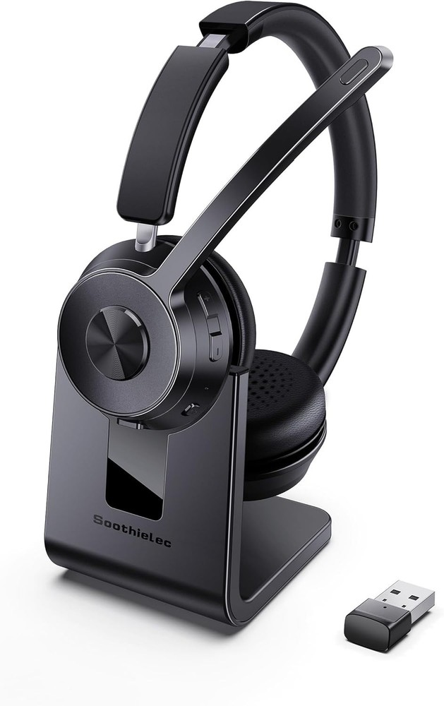 Wireless Headset, Bluetooth Headset with Noise Cancelling Microphone, Best Headp