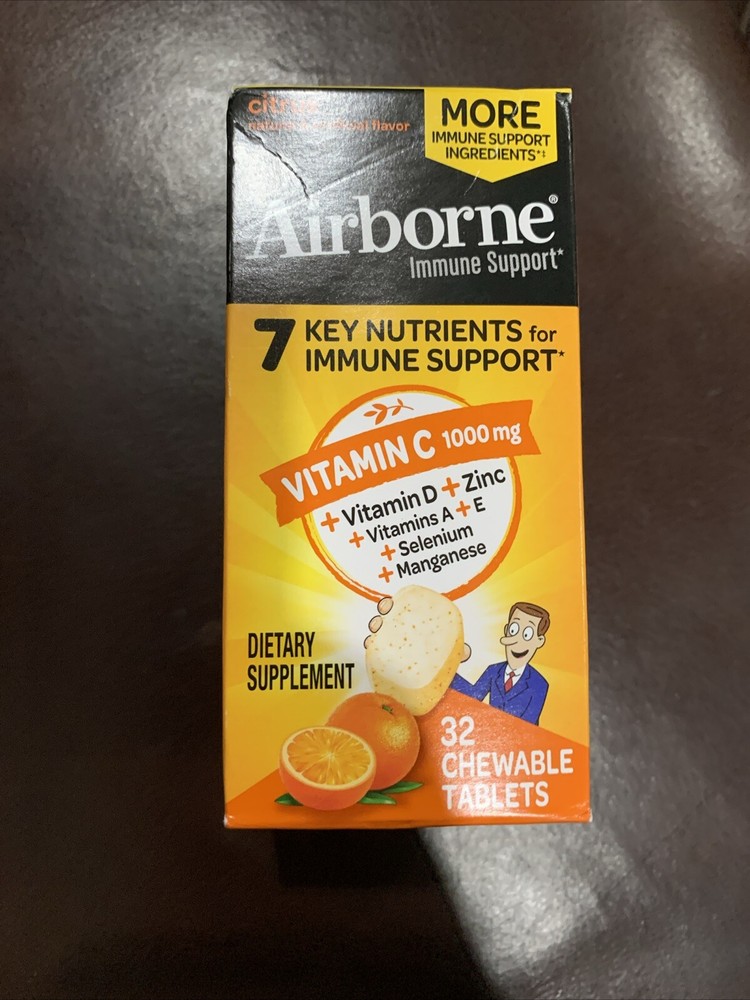 (Airborne Original Immune Support Supplement Chewable Citrus Flavor 32