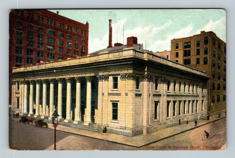 Chicago IL, Illinois Trust & Savings Bank, Illinois Vintage Postcard