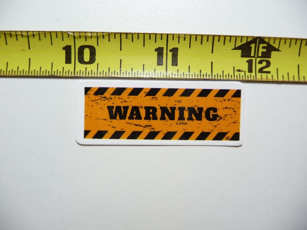 Funny Warning Stripes Sticker Decal for Scrapbooking and DIY Crafts