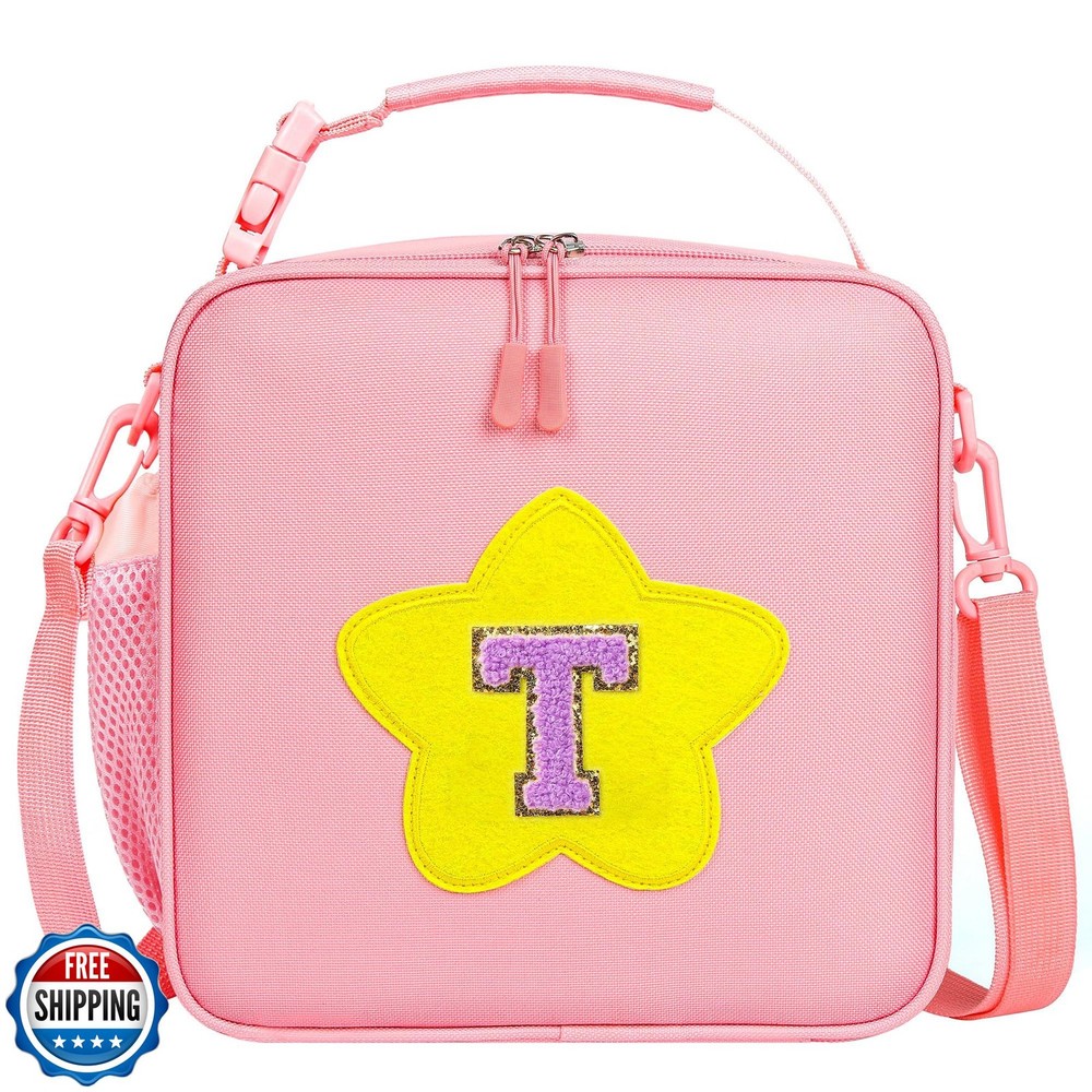 Cute Pink Insulated Lunch Box for Women and Girls by WOBAGMEN
