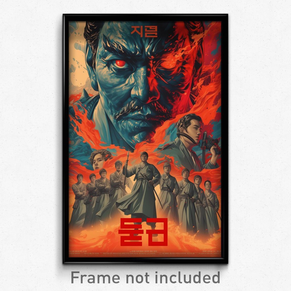 Korean Movie Poster - Huge Glacier (Korea Psychedelic Art Retro Film Print)