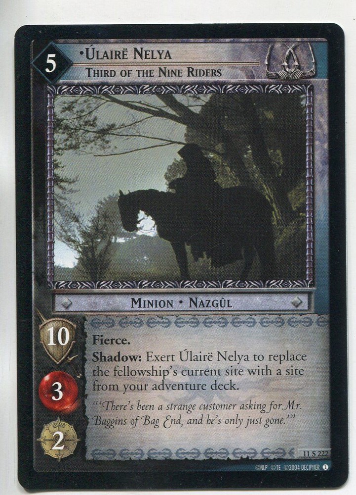 Lord Of The Rings CCG Shadows 11S222 Ulaire Nelya Third Of The Nine Riders