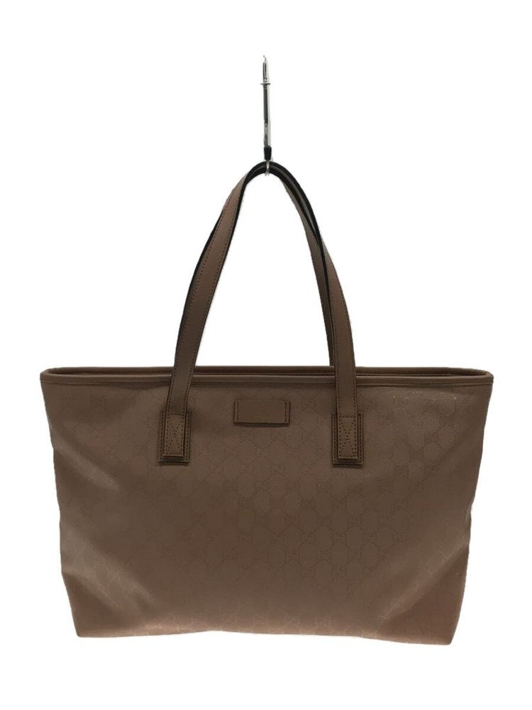 GUCCI GG Monogram PVC Tote Bag BEG 211137 Trendy Imprint Design