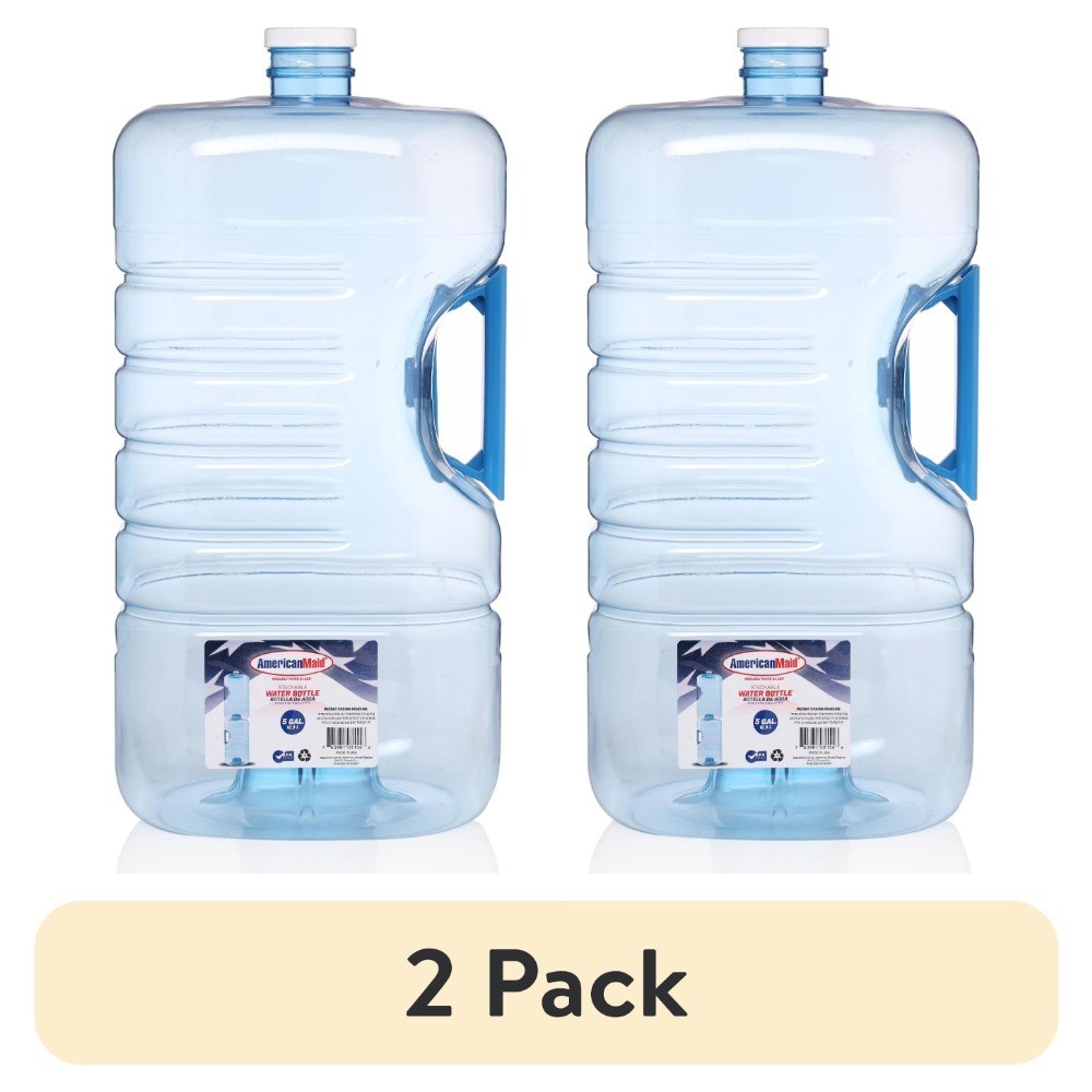 5 Gallon Stackable Water Bottle 640oz 2 Pack for Home and Office Use