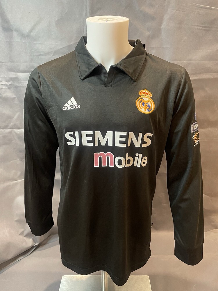 Real Madrid Retro 02/03 Away Zidane #5 Long Sleeve Jersey Large Men’s Size