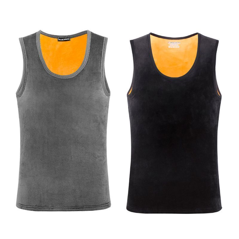 Men's Ultra-Soft Fleece-Lined Thermal Base Layer Tank Top Vest for Warmth