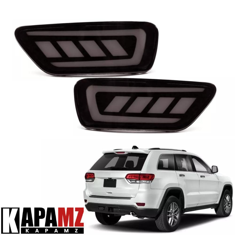 Smoke Rear Reflector Tail Light Turn Signal For 2011-2021 Jeep Grand Cherokee