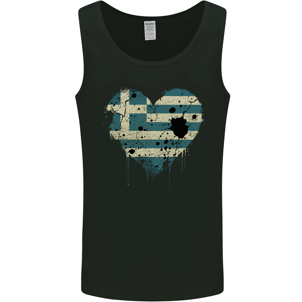 Love Greece Flag Greek Day Football Mens Vest Tank Top