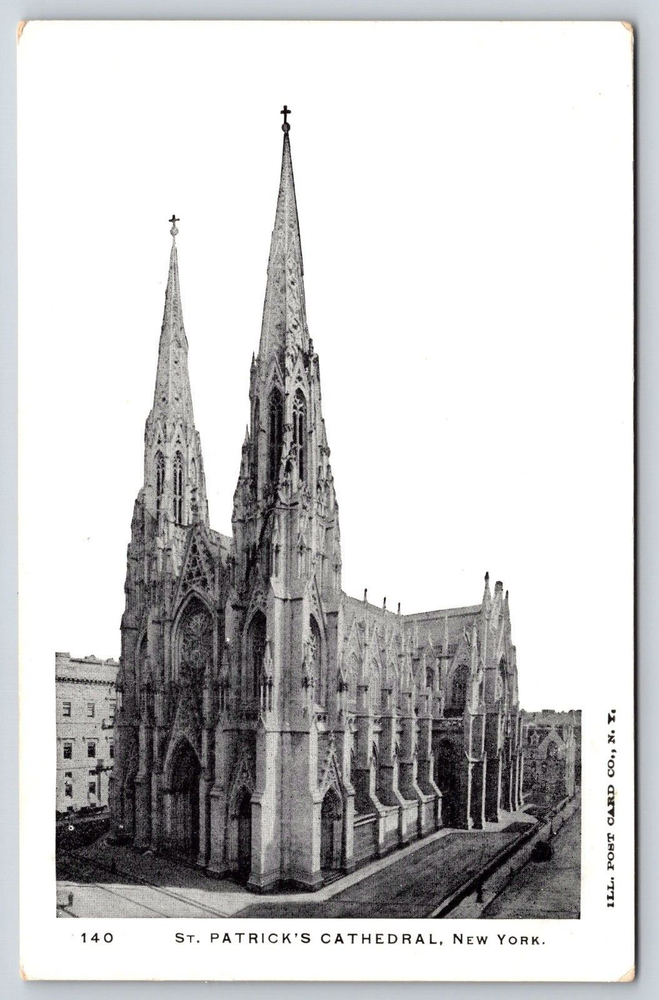 Original Old Vintage Antique Postcard St. Patrick's Cathedral New York City USA