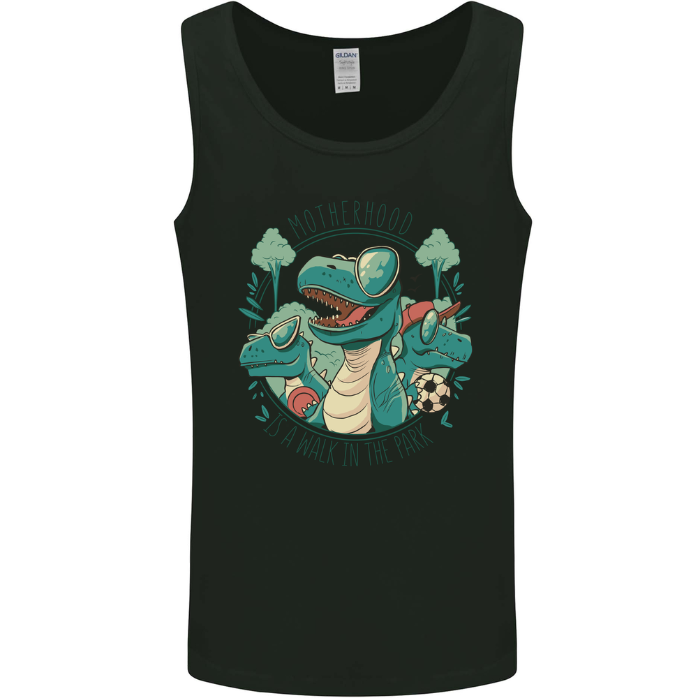 Motherhood Funny Dinosaur Mothers Day Mens Vest Tank Top
