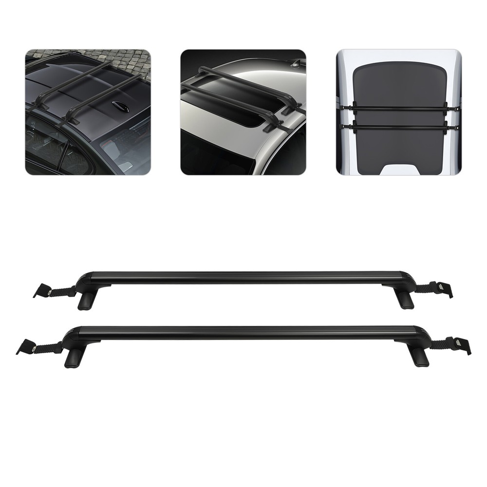 Pair Universal Car Top Roof Rack Cross Bar Luggage Cargo Carrier Aluminum 2PCS