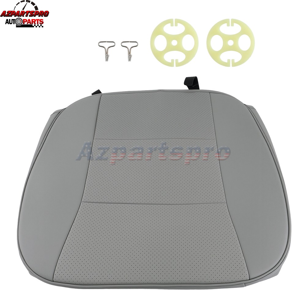 Front Seat Cover Full Surround Chair Cushion Mat Pad Auto Car PU Leather Gray