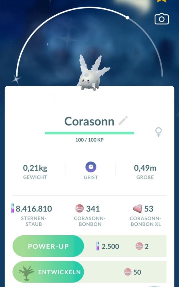 Shiny  Galarian Corsola - MlNl P T C - Read Description