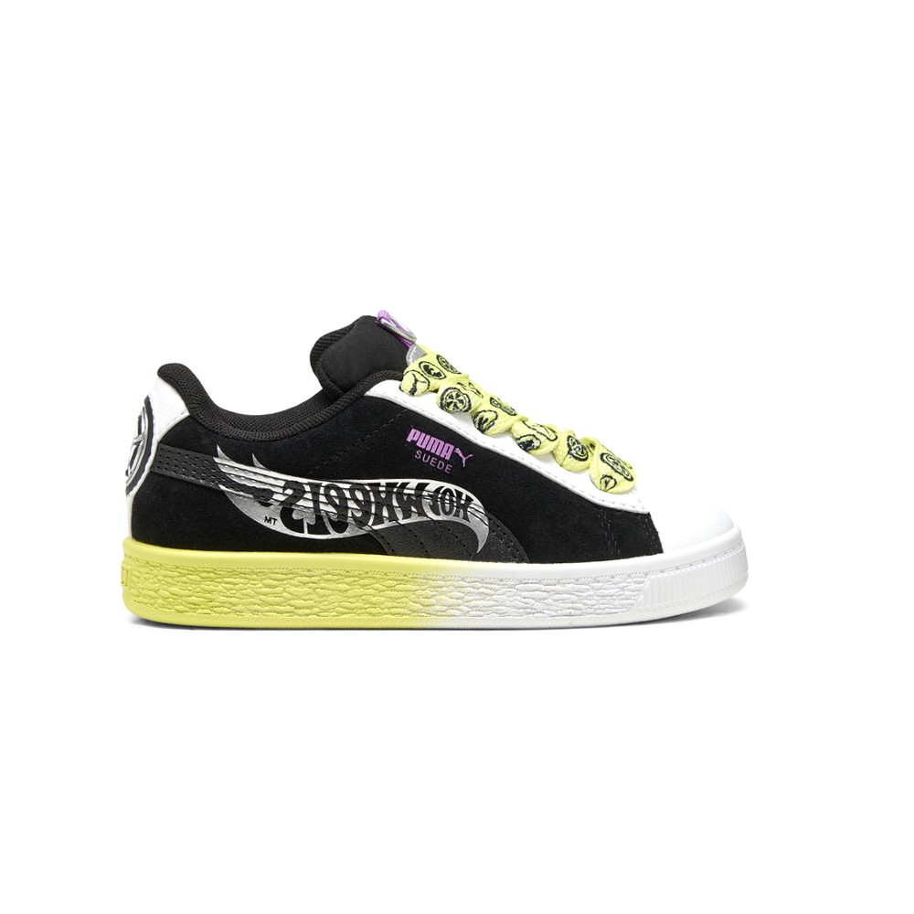 PUMA Suede Xl Hot Wheels Lace Up  Youth Boys Black Sneakers Casual Shoes 4014020