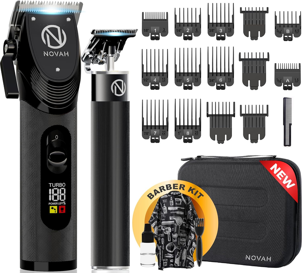 Novah Professional Hair Clippers for Men Barber Trimmer Kit