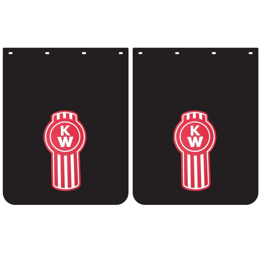 24x30 Semi Truck Mud Flaps - Durable PVC Polymer Tractor Trailer Mud Guards in Black