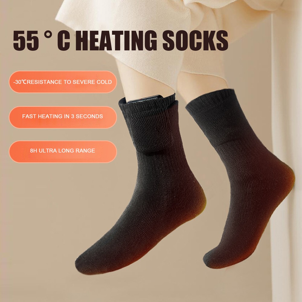 Winter Electric Heated Socks USB Feet Warmer Heating Thermal Socks