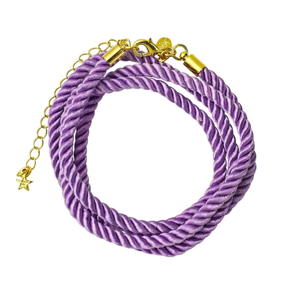 Kirks Folly Twisted Sister 30-inch Goldtone Orchid Cord Necklace
