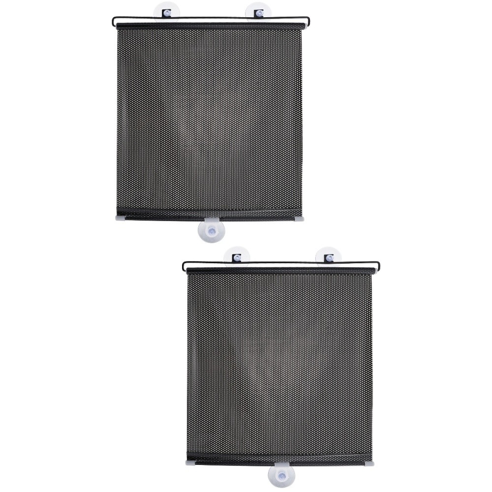 Blackout Roller Blinds for Baby & Kitchen Privacy Suction Cup Curtains 2-Pack