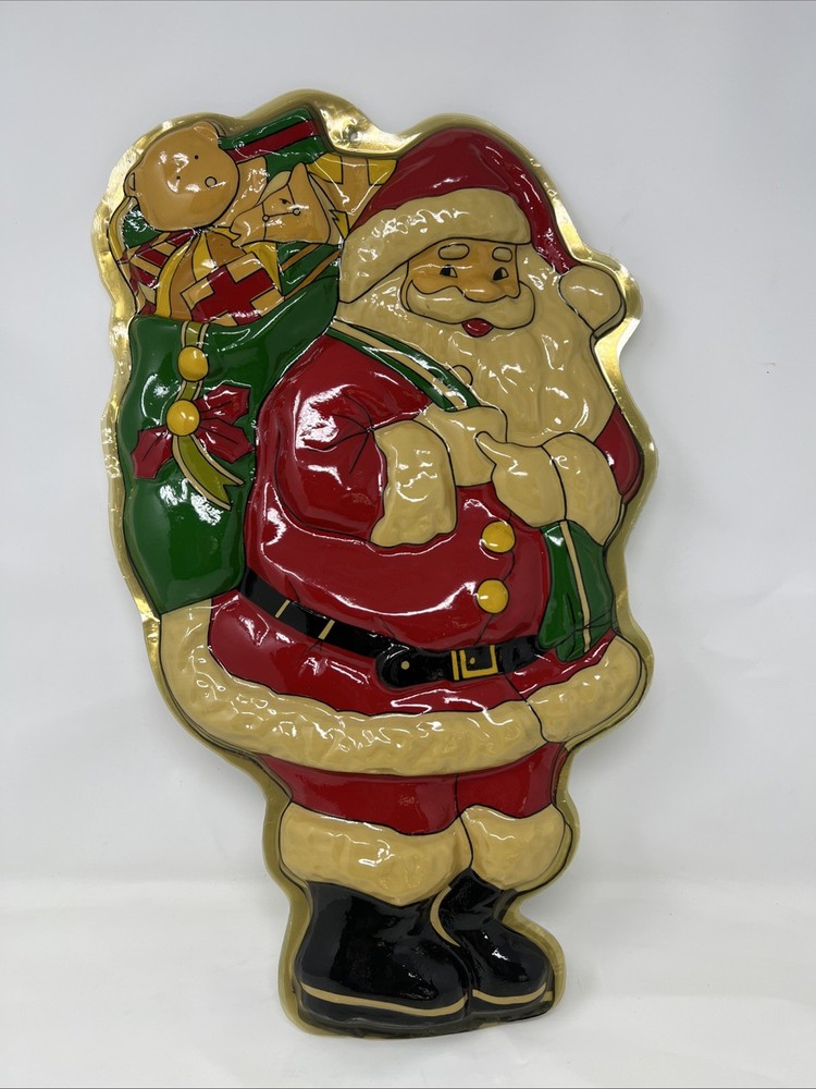 Vintage Molded Vacuform Plastic Christmas Decorations! LOOK! NICE! VHTF!