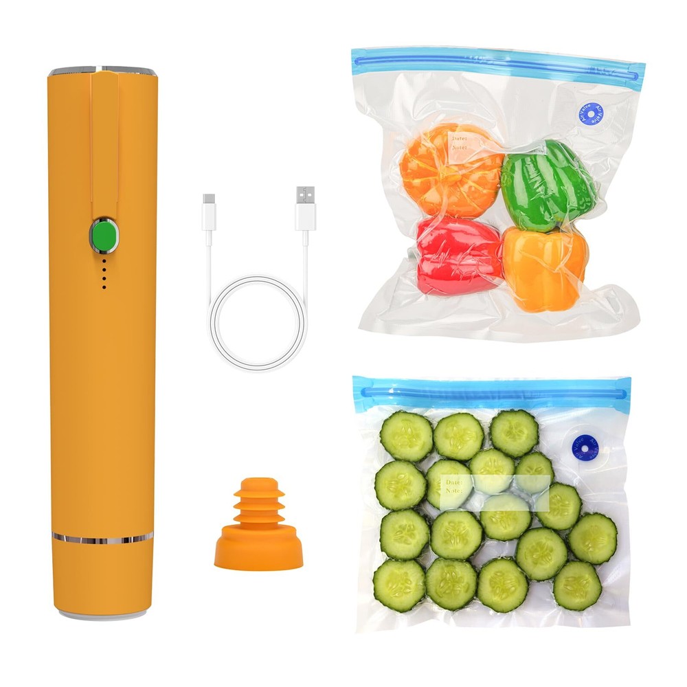 Vacuum Sealer Machine, Portable Handheld Vacuum Sealer with 5pcs Reusable Zip...