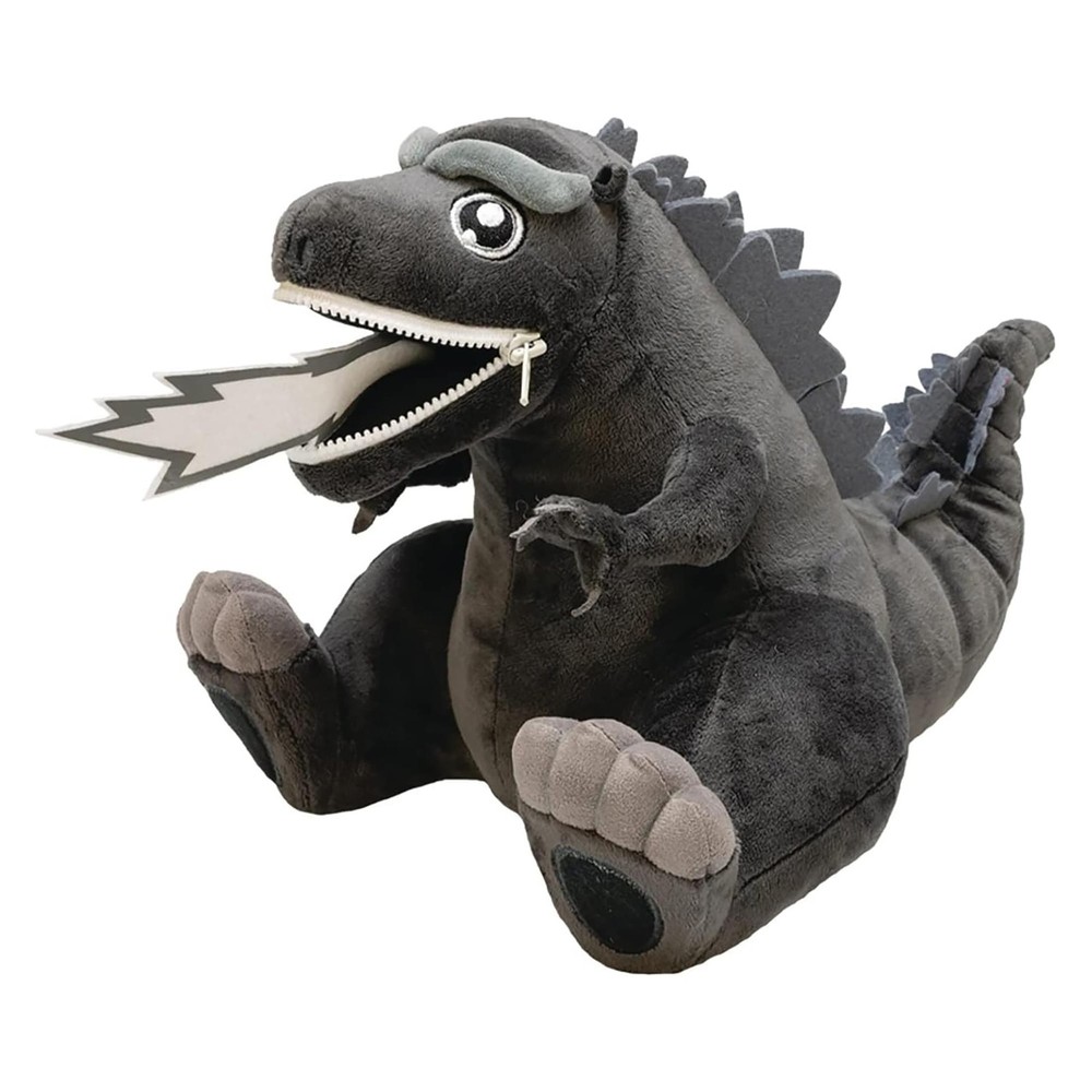 Black and White Godzilla 9-Inch Zippermouth Plush Toy