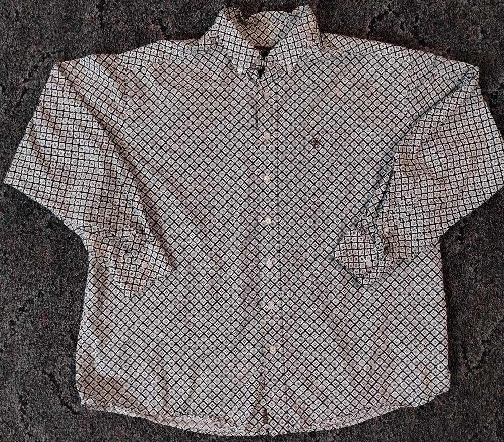 Ariat Mens XXL Marquez Classic Fit Shirt Button Down Long Sleeve Western Rodeo